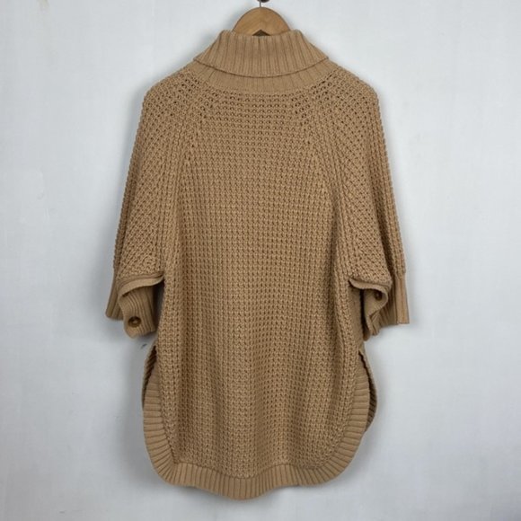 J.Crew S/M Knitted Tunic Sweater Turtleneck Tan - Picture 13 of 13